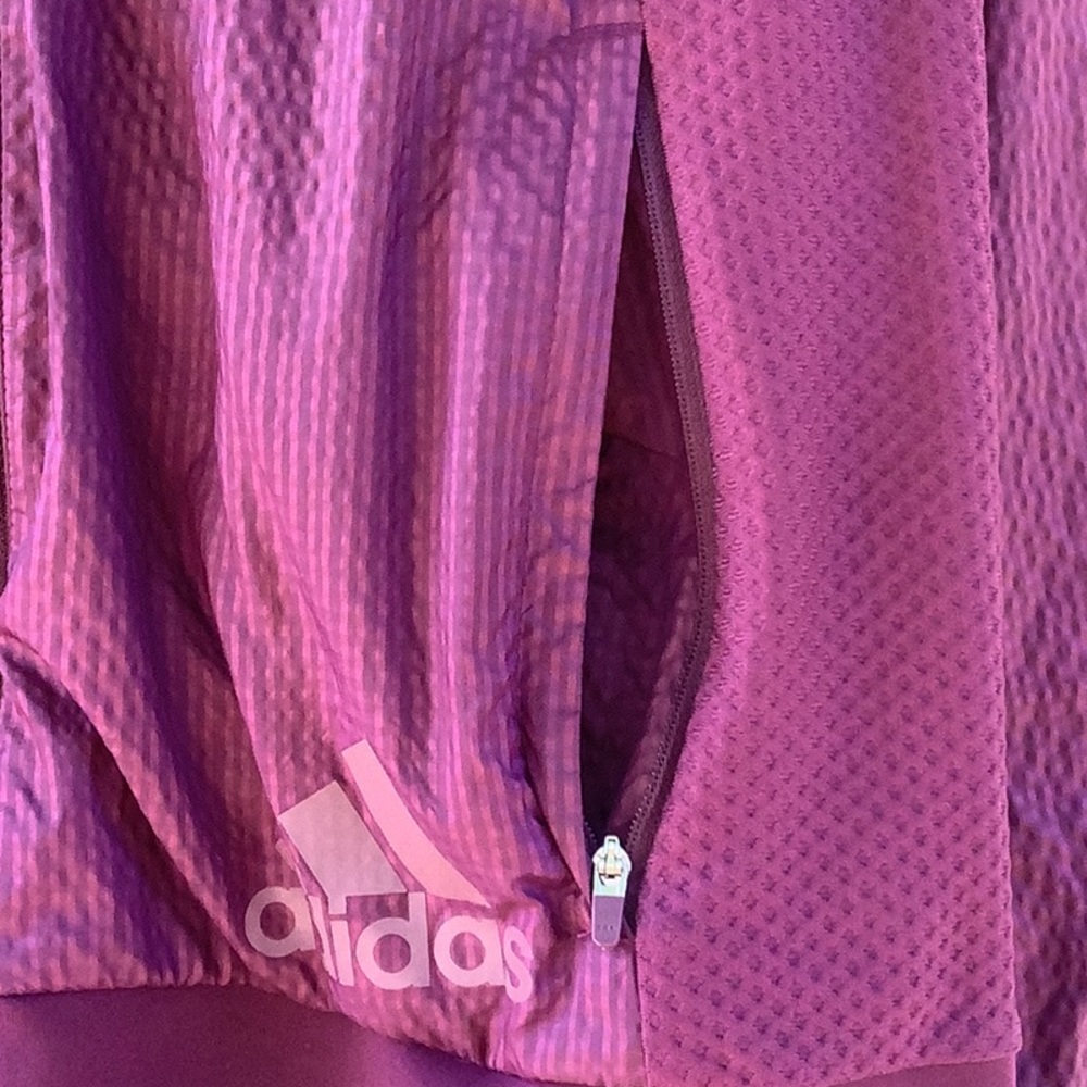 Adidas Running Wind Jacket Medium Plum - image 3